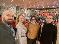 Преподаватель и студенты кафедры на соборном съезде Всемирного русского народного собора