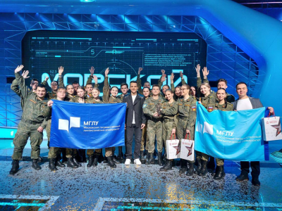Команда Военного учебного центра МГЛУ – победители игры «Морской бой» на телеканале «Звезда»  