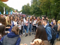10 сентября 2016 года студенты ФИБ приняли участие в параде российского студенчества